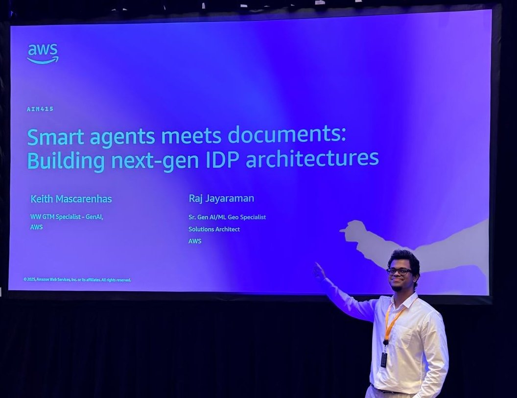 Raj Jayaraman at AWS re:Invent 2025